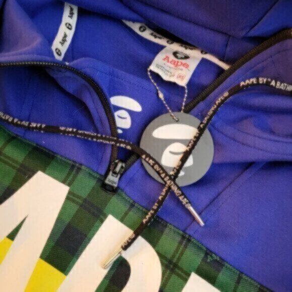 BAPE  - by A Bathing Ape Retro 90s inspired Hoodie Oversized Sz S - L NWT - Picture 4 of 10